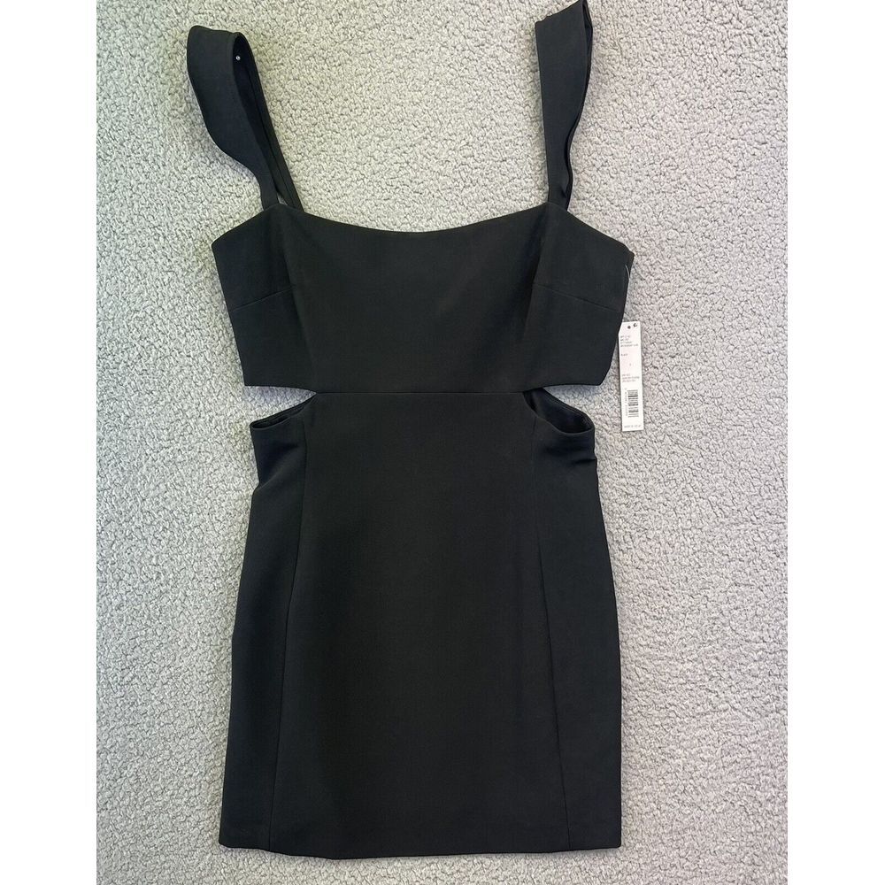 Gianni Bini Black Sleeveless Dress With Side Cut Outs Womens Sz 8 NWT Mini Lined